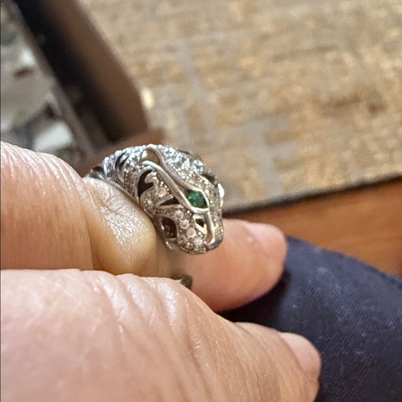 Silver Adjustable Ring with Cougar design - Picture 7 of 8